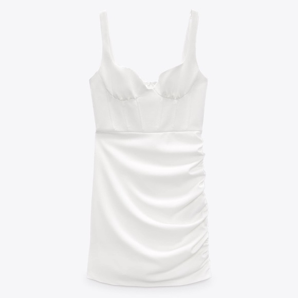 Zara Corset Bustier White Dress - Never Worn - Picture 2 of 5